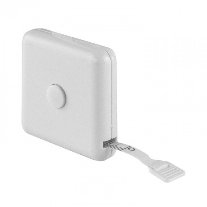 METRE RUBAN TAILLEUR PERSONNALISABLE 'TAILLEURO CARRE'  - blanc