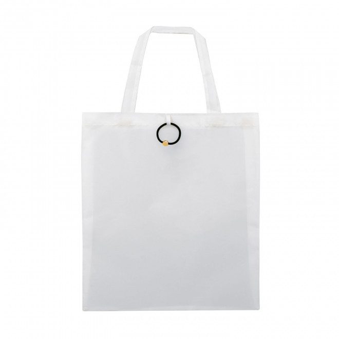 SAC PLIABLE AVEC ELASTIQUE PERSONNALISABLE 'PLIOU' - blanc