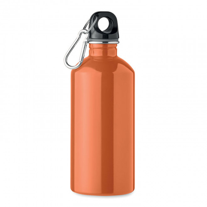 GOURDE EN ACIER RECYCLE 500ML PERSONNALISABLE 'AVEREST'  - orange