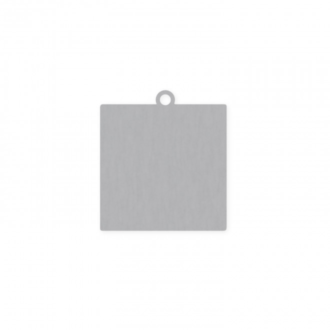 PORTE CLE A LA FORME ACIER PERSONNALISABLE 'VALD' 30x30 MM - sur mesure