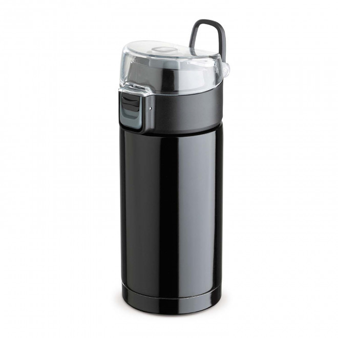 MUG ISOTHERME ETANCHE 330ML PERSONNALISABLE 'TOPEN' - noir