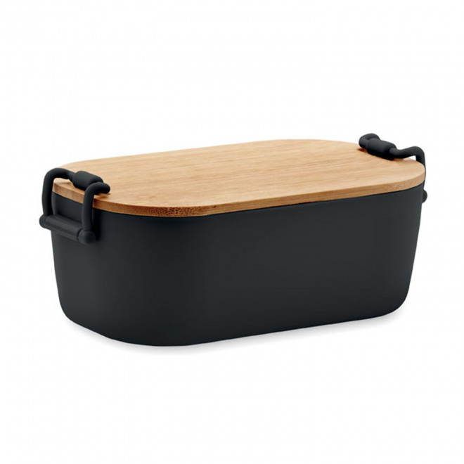 LUNCH BOX COUVERCLE BAMBOU 700ML 'KERLE' - noir