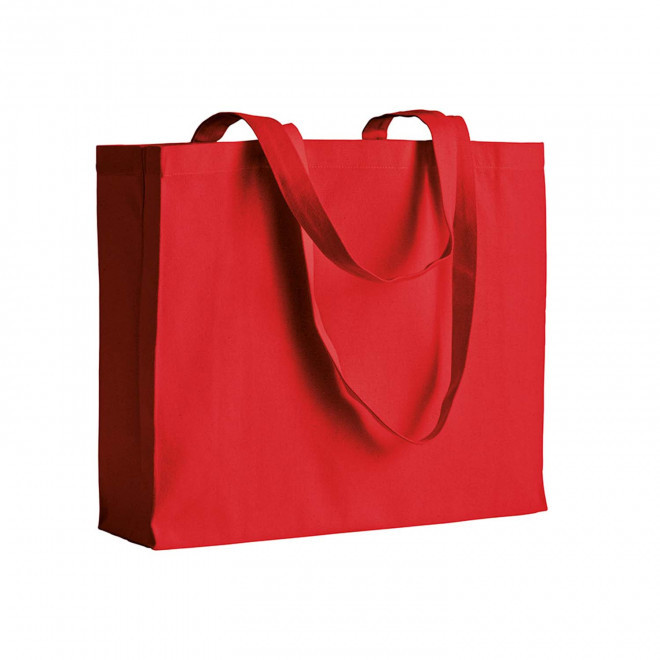 SAC COTON AVEC SOUFFLET PERSONNALISABLE 'MIRAMAR COULEUR' - rouge