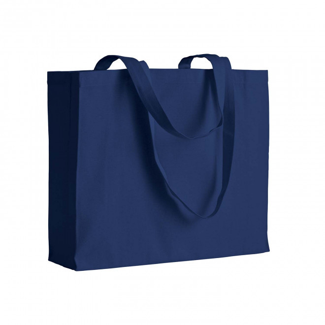 SAC COTON AVEC SOUFFLET PERSONNALISABLE 'MIRAMAR COULEUR' - bleu marine