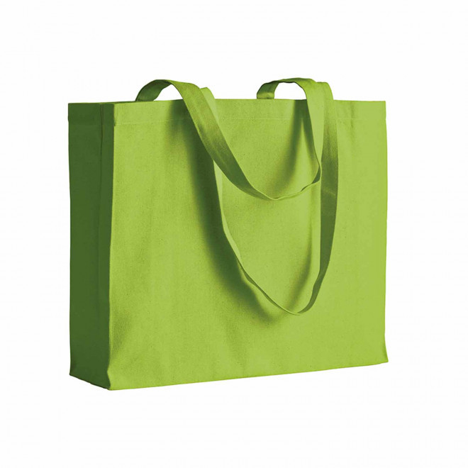 SAC COTON AVEC SOUFFLET PERSONNALISABLE 'MIRAMAR COULEUR' - vert