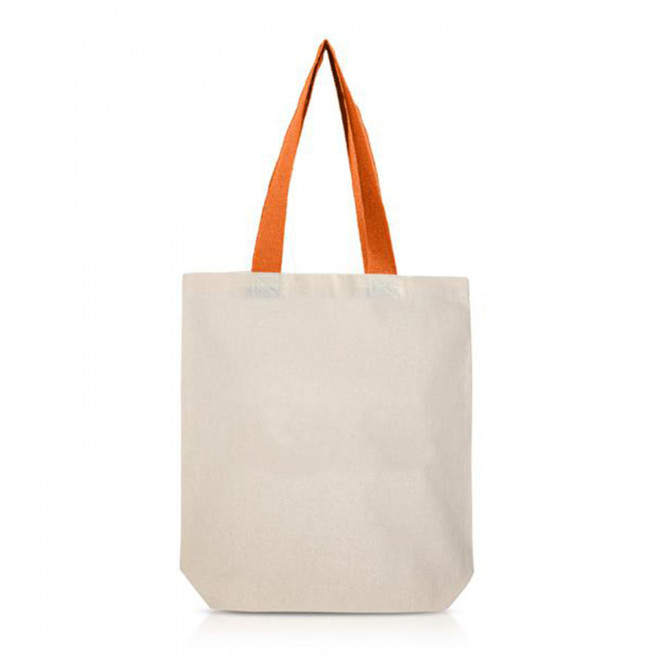 SAC EN TOILE GRANDES ANSES PERSONNALISABLE 'RYTA' - orange