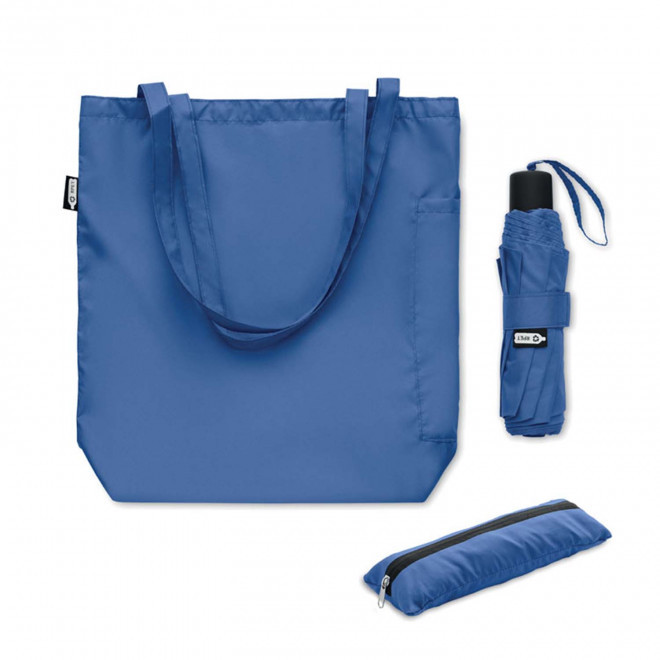 PARAPLUIE RPET TOTEBAG PERSONNALISABLE 'LANESTER' - bleu royal