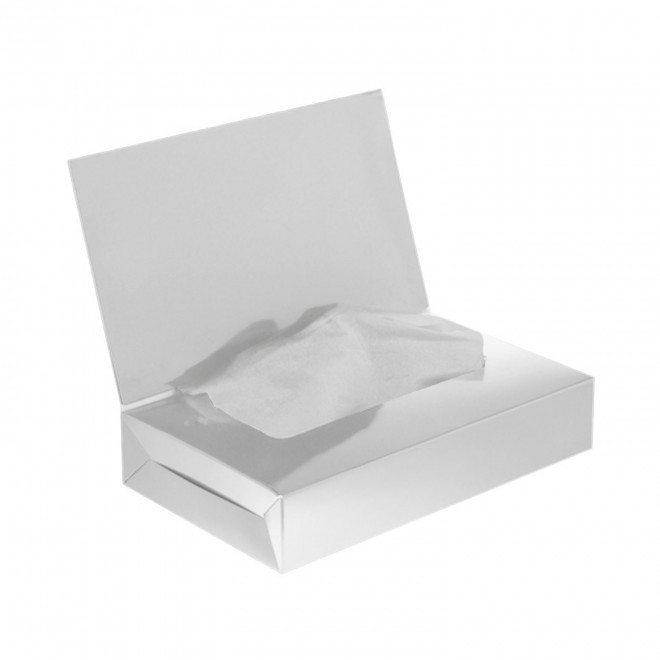 BOITE DE MOUCHOIRS PERSONNALISABLE 'TCHOUMA FLAP' - blanc