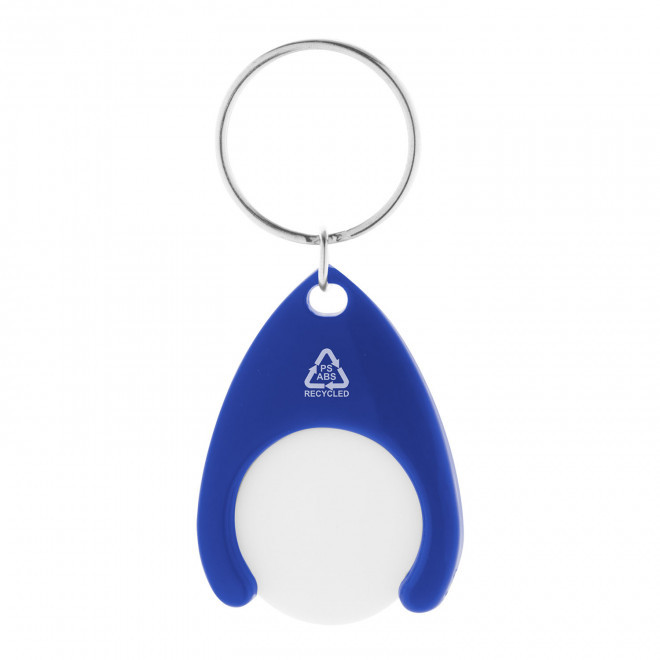 PORTE-CLES JETON PERSONNALISABLE EN RABS 'CATCHOS' - bleu