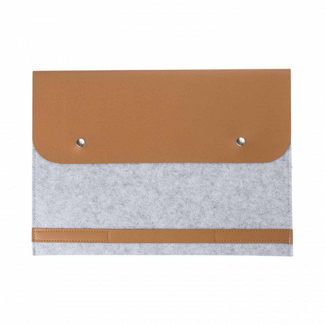 HOUSSE EN FEUTRINE PERSONNALISABLE 'TAYSO' - gris clair