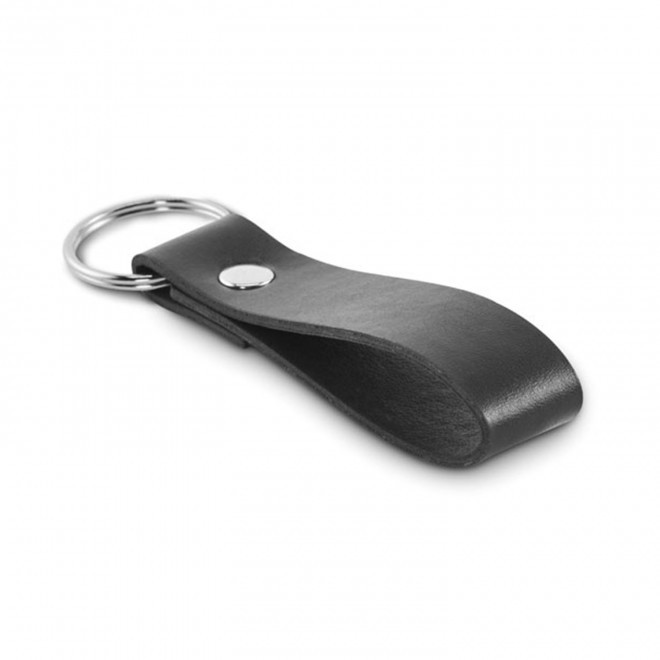 PORTE CLE EN PU PERSONNALISE 'TIVIO' - noir