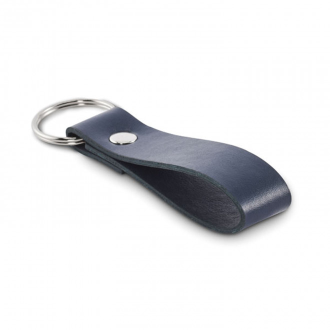 PORTE CLE EN PU PERSONNALISE 'TIVIO' - bleu
