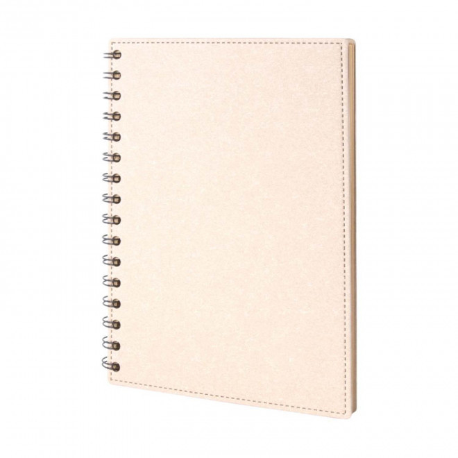 CARNET A5 PERSONNALISE EN CARTON RECYCLE 'PIQUE' - blanc