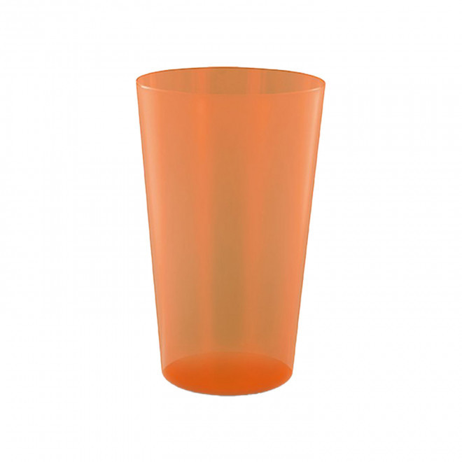 GOBELET MIF RÉUTILISABLE 39 CL PERSONNALISABLE 'CUPY' - orange transparent