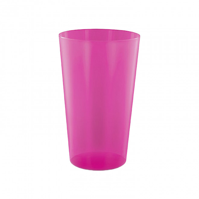 GOBELET MIF RÉUTILISABLE 39 CL PERSONNALISABLE 'CUPY' - rose transparent