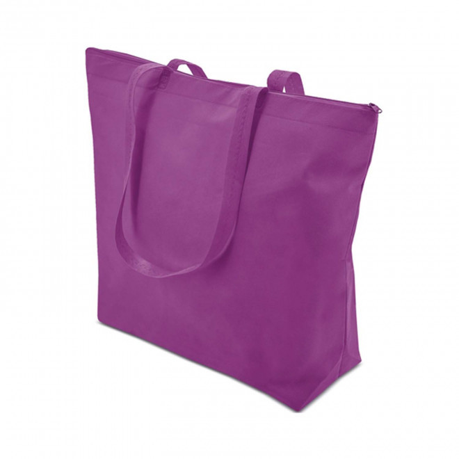 CABAS NON TISSE PERSONNALISABLE 'CORVASO ZIPPE' - violet
