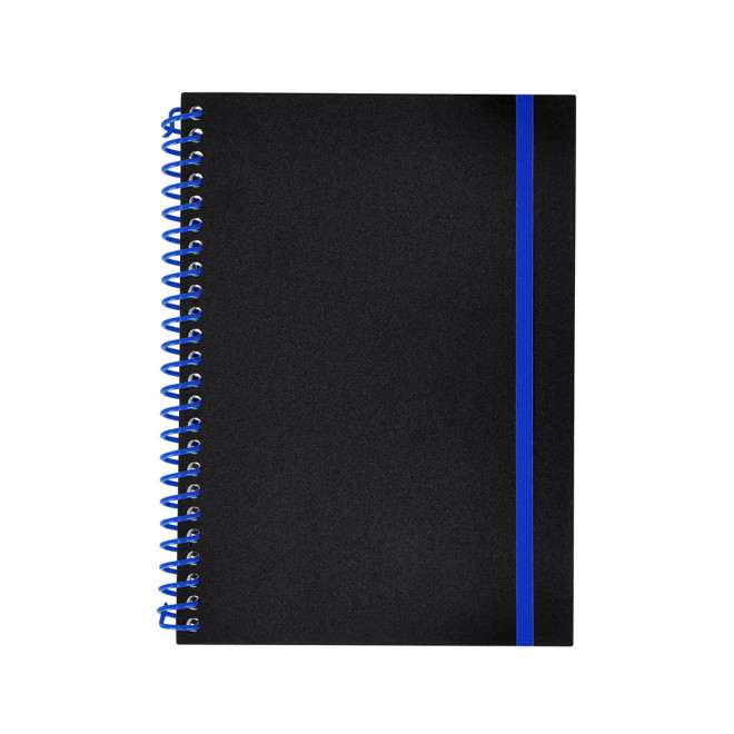 CARNET SPIRALE PERSONNALISABLE 'BILBA' - bleu