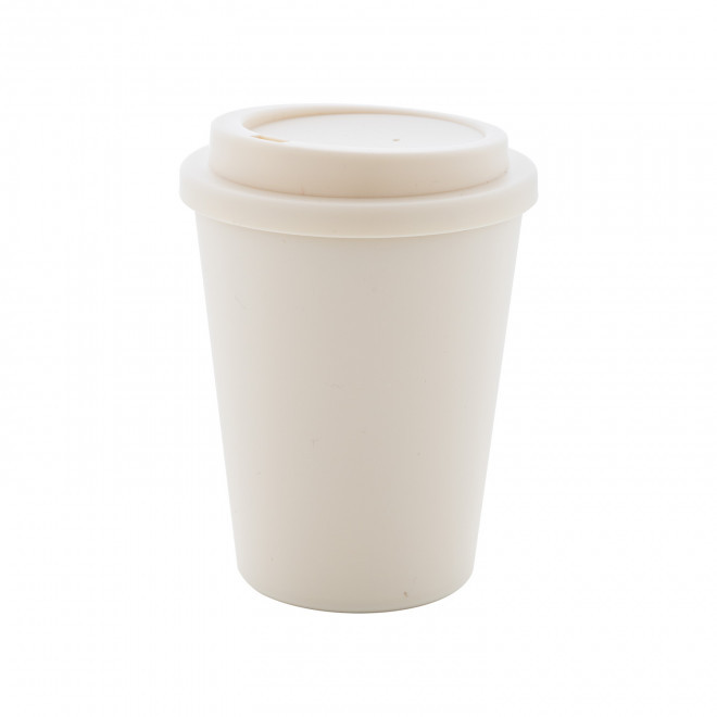 MUG DOUBLE PAROI PLASTIQUE 300ML PERSONNALISABLE 'STARZ' - naturel