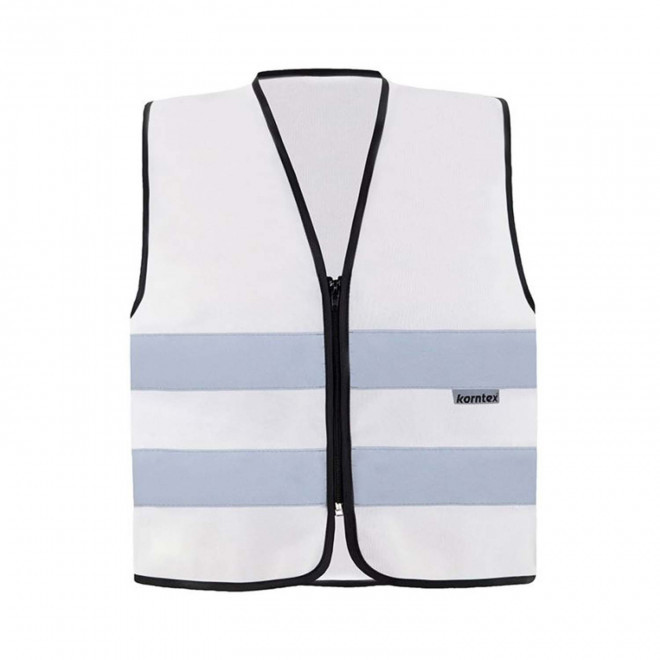 GILET SECURITE PERSONNALISE 'ARMILLA ZIPPE' - blanc