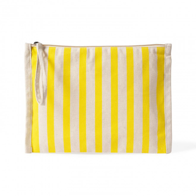 TROUSSE DE TOILETTE RAYE PERSONNALISABLE 'CALLI' - jaune