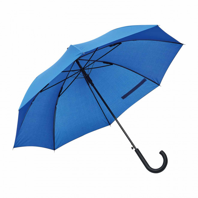 PARAPLUIE PUBLICITAIRE AUTOMATIQUE TEMPÊTE MANCHE CANNE 'GLASSON' - bleu