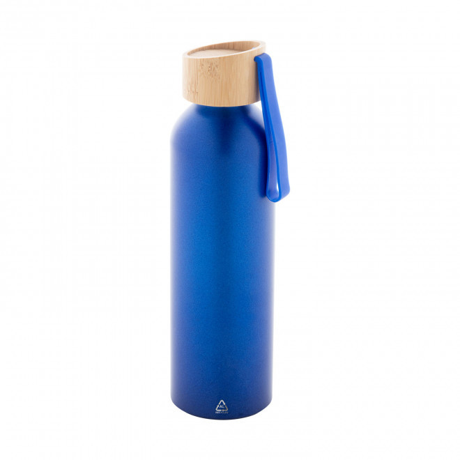 GOURDE EN ALU RECYCLE 600ML PERSONNALISABLE 'SIPLU' - bleu