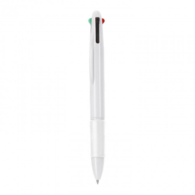 STYLO 4 COULEURS PERSONNALISE 'TERAMI' - blanc