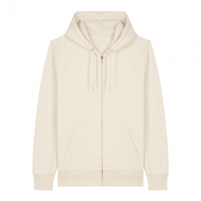 SWEAT SHIRT ZIPPE MIXTE PERSONNALISE 'CONNECTOR 2.0' - beige
