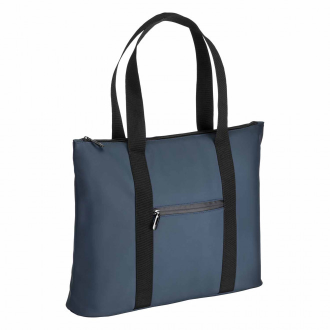 CABAS PERSONNALISABLE EN PU SOUPLE 'OLYMPEAS' - bleu marine