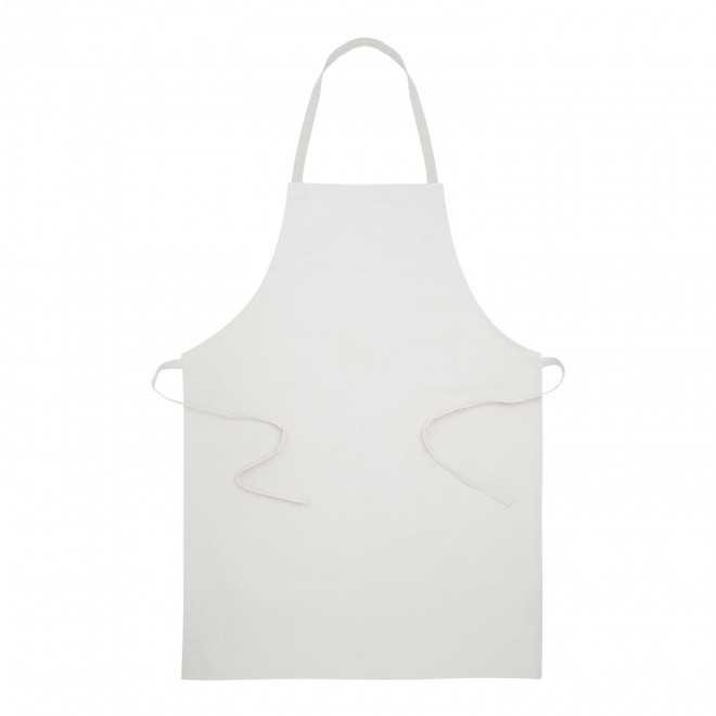 TABLIER SANS POCHE PERSONNALISE 'CUISTO RECYCLE' - blanc