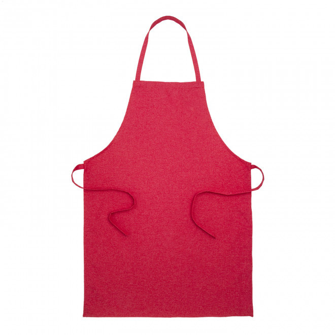 TABLIER SANS POCHE PERSONNALISE 'CUISTO RECYCLE' - rouge