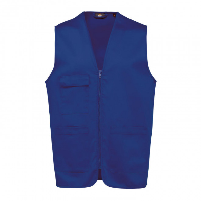 GILET DE TRAVAIL MIXTE PERSONNALISE 'PRACTO' - bleu royal