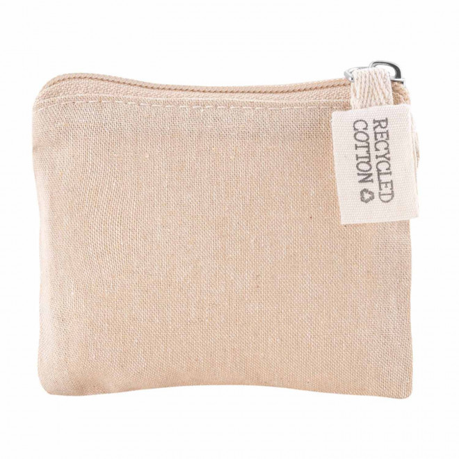 PORTE MONNAIE PERSONNALISE COTON RECYCLE 'BLAZE DENIM' - écru