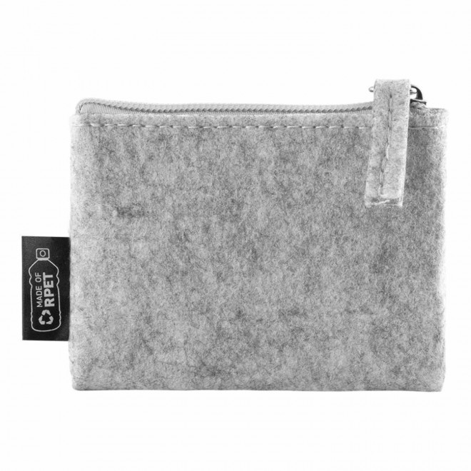 PORTE MONNAIE PERSONNALISE EN FEUTRE 'REDDY COULEUR' - gris
