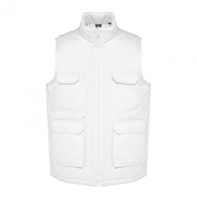 GILET MULTIPOCHES MIXTE PERSONNALISE 'HARDICA' - blanc