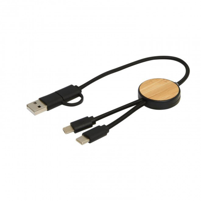 RAPIDE 4J - CABLE DE CHARGE PERSONNALISE 'ONTARIA COURT BOIS' - noir