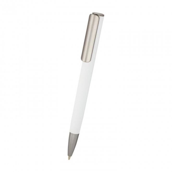 STYLO PERSONNALISE EN ALUMINIUM RECYCLE 'RENON'  - blanc