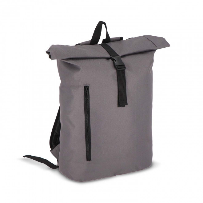 SAC A DOS ROLLTOP RPET PERSONNALISABLE 'MIKOS' - gris