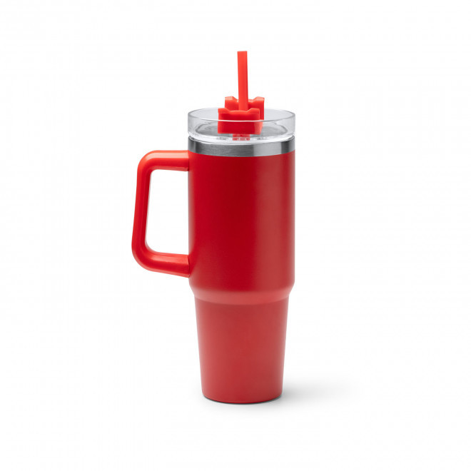 MUG ISOTHERME 870ML PERSONNALISABLE 'MUGLOT RECYCLE' - rouge