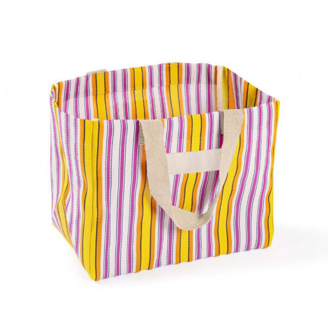 CABAS AVEC RAYURES PERSONNALISE 'OPHELIA' - rose