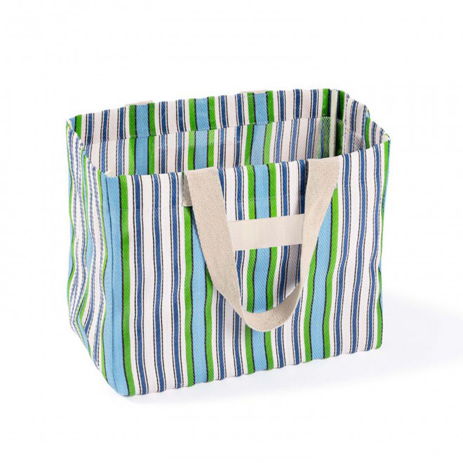 CABAS AVEC RAYURES PERSONNALISE 'OPHELIA' - vert