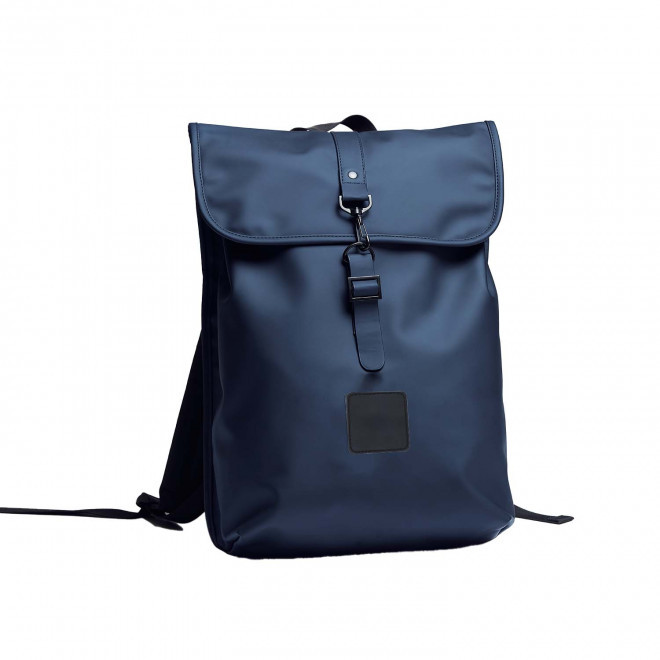 SAC A DOS BOUCLE EN PU PERSONNALISABLE 'SIMON' - bleu marine