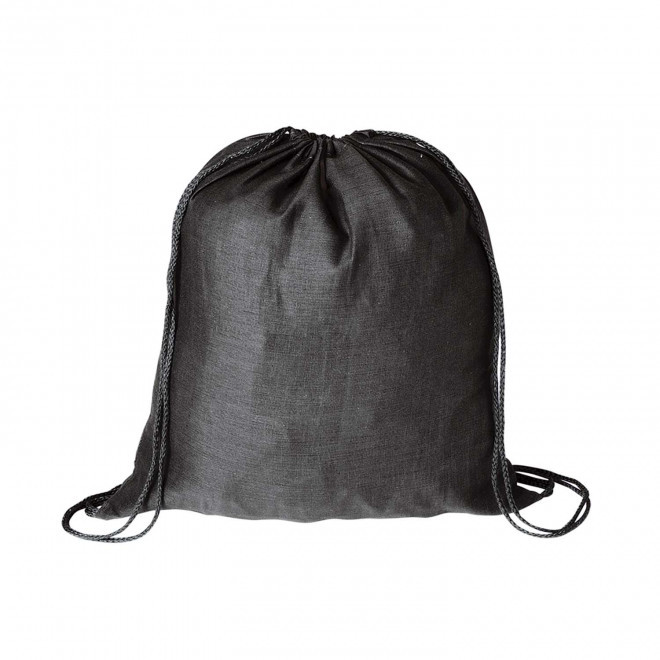 SAC A DOS CORDE COTON PERSONNALISABLE 'RHIDA COULEUR' - noir