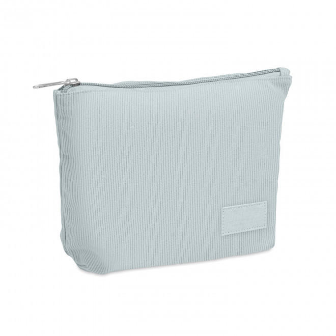 TROUSSE EN VELOURS COTELE PERSONNALISEE 'MOMAX' - bleu clair