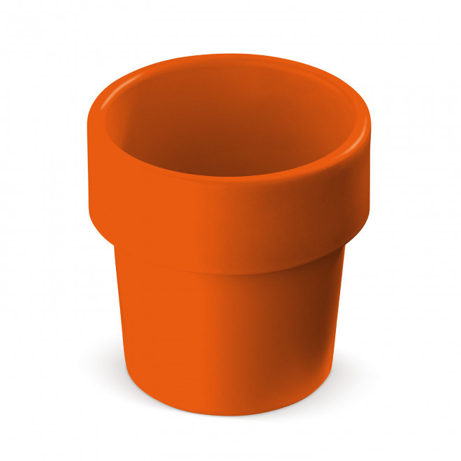 MUG EN PLASTIQUE EMPILABLE PERSONNALISABLE 240ML 'MARIO' - orange