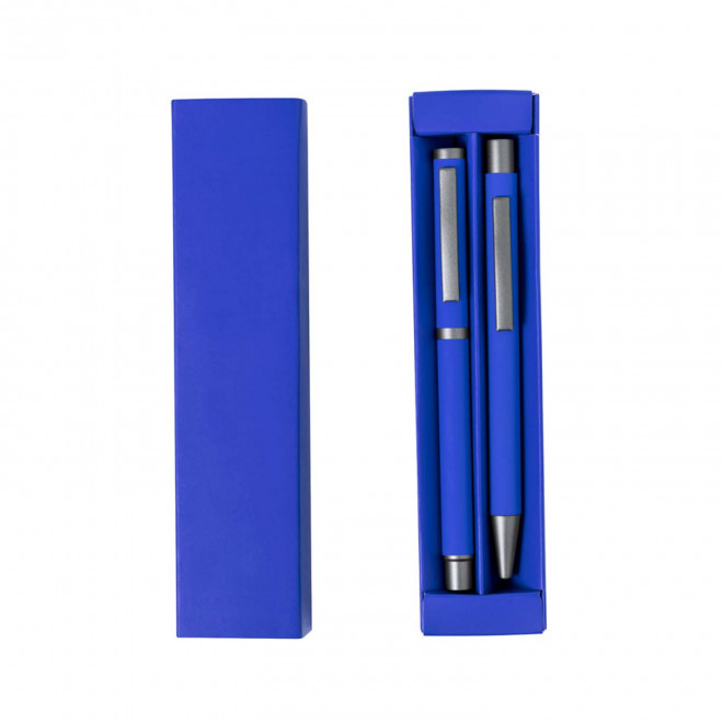 PARURE DE STYLOS PERSONNALISEE 'SOFTLY'  - bleu