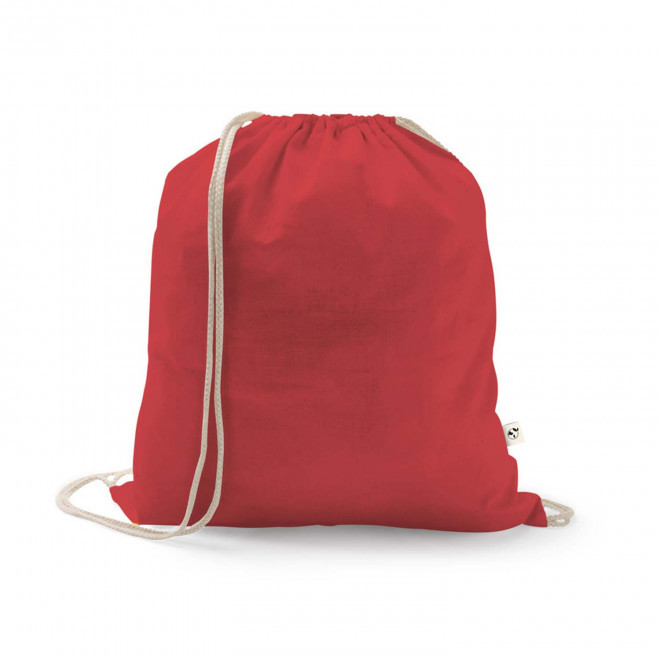 SAC A DOS CORDE RECYCLE PERSONNALISABLE 'PAPEY RECYCLE' - rouge