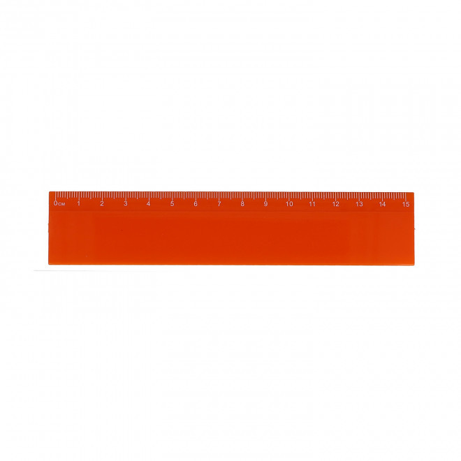 REGLE COLOREE RIGIDE RECYCLEE PERSONNALISABLE 'RULCOLOR' - orange