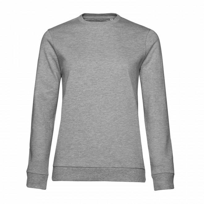 SWEAT COL ROND FEMME PERSONNALISABLE 'TERRY' - gris chiné