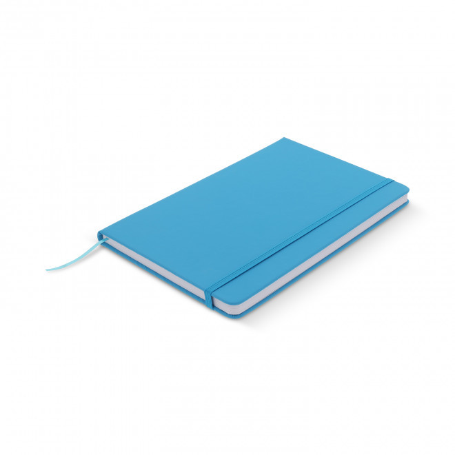 CARNET A5 PUBLICITAIRE EN PU 'DOTTED' - bleu clair